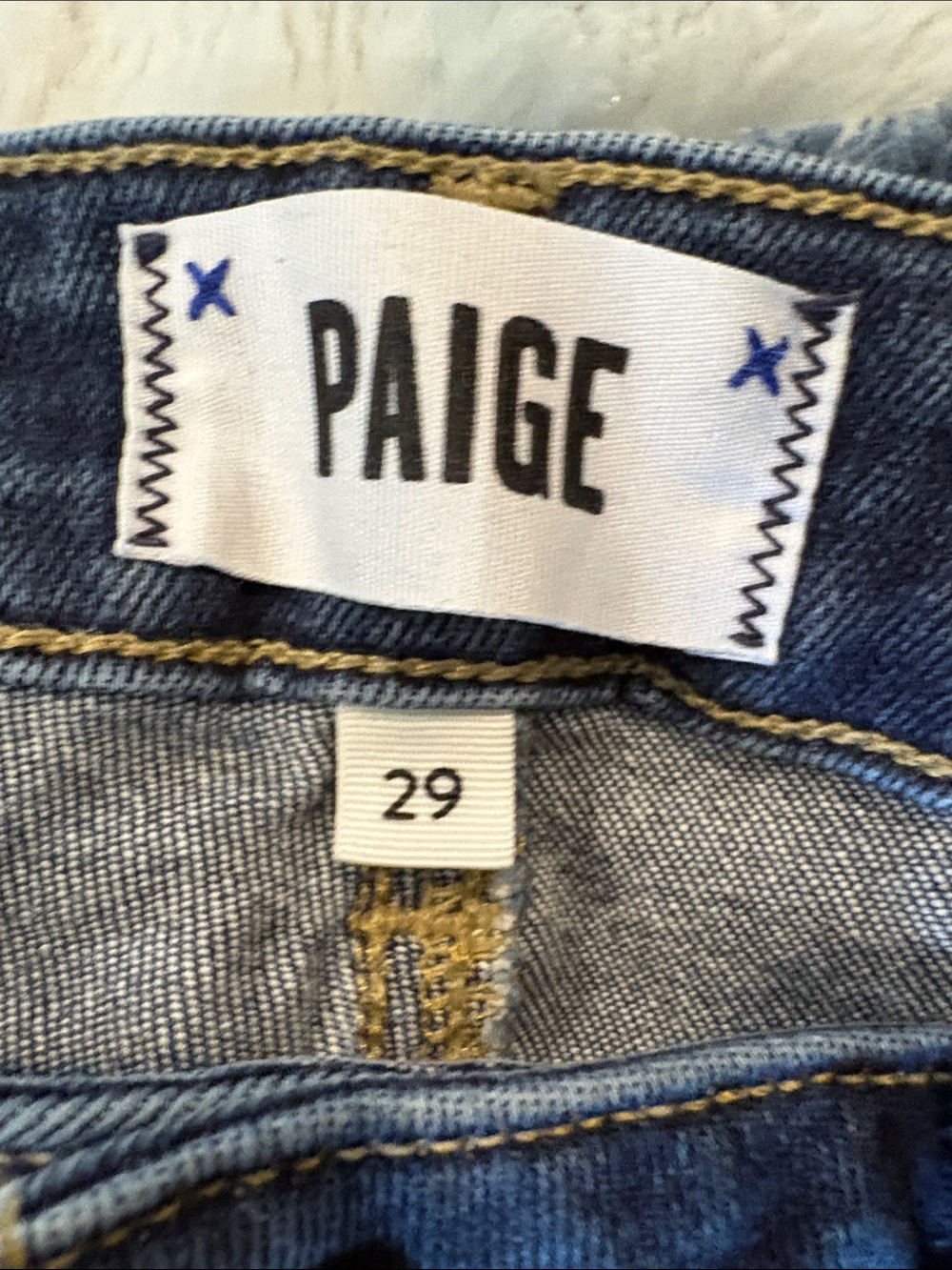 PAIGE Dark Blue High-Rise Stretch Jeans - Picture 8 of 8